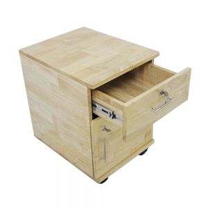 Tủ hồ sơ cá nhân có ngăn kéo và ngăn cửa mở gỗ tự nhiên TCN002 - 40x50x50 (cm)
