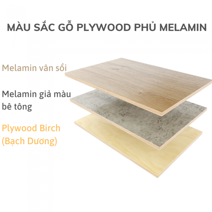 Bàn làm việc gỗ Plywood hệ Rectang HBRCT001