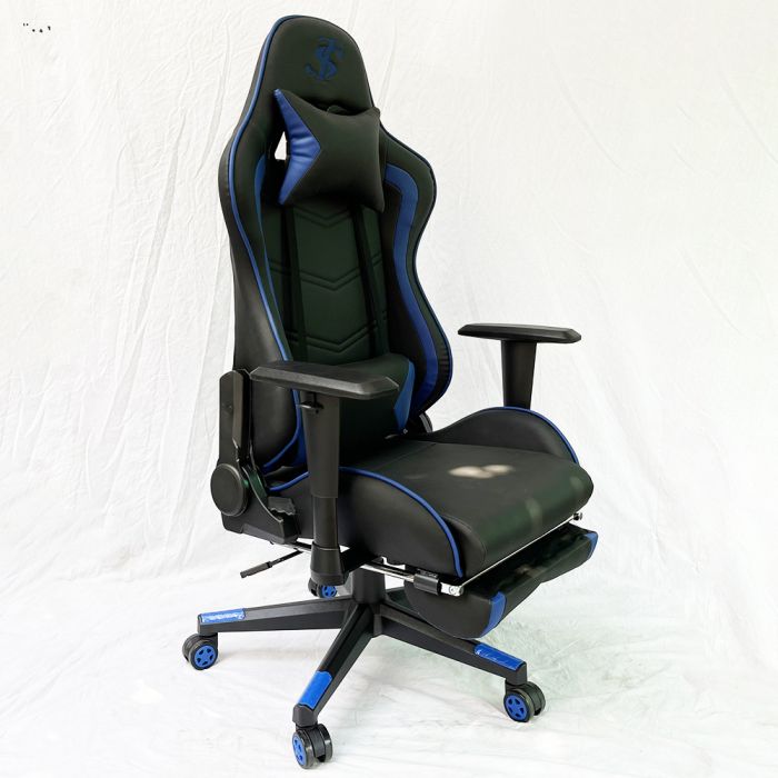Ghế Gaming TS ngả lưng có gác chân màu xanh đen MAG005