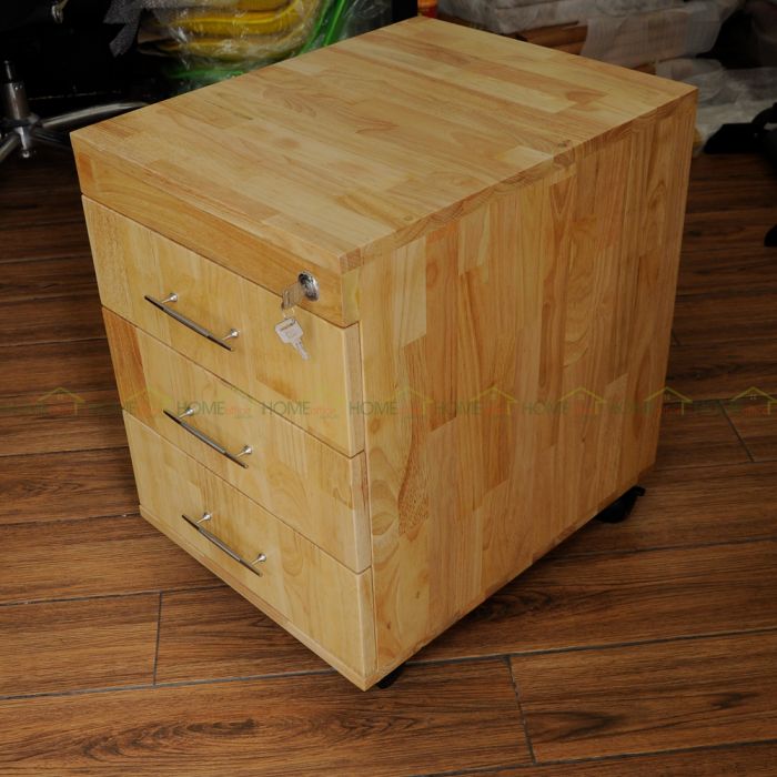 Tủ hồ sơ cá nhân gỗ tự nhiên có 3 ngăn kéo TCN003 - 50x40x50