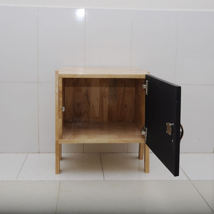 Tủ cá nhân mini 1 cánh cửa màu trắng chân gỗ chữ A xếp chồng độc đáo  TDG004