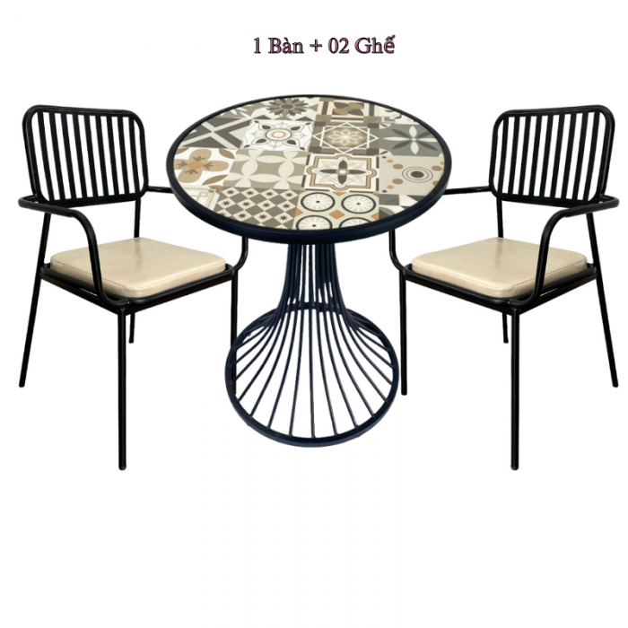 Bộ bàn ghế cà phê, bàn ăn gạch men CBTT002