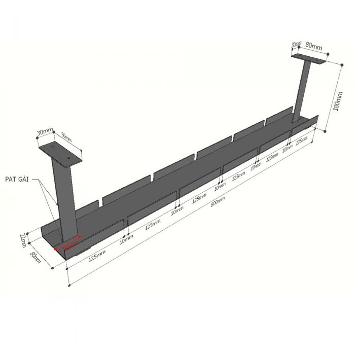 Khay đựng hộp điện gắn dưới mặt bàn KHD68002