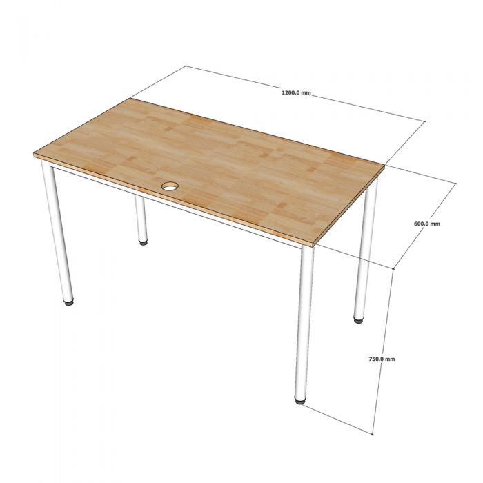 Bàn làm việc 120x60cm gỗ tự nhiên HBOM022
