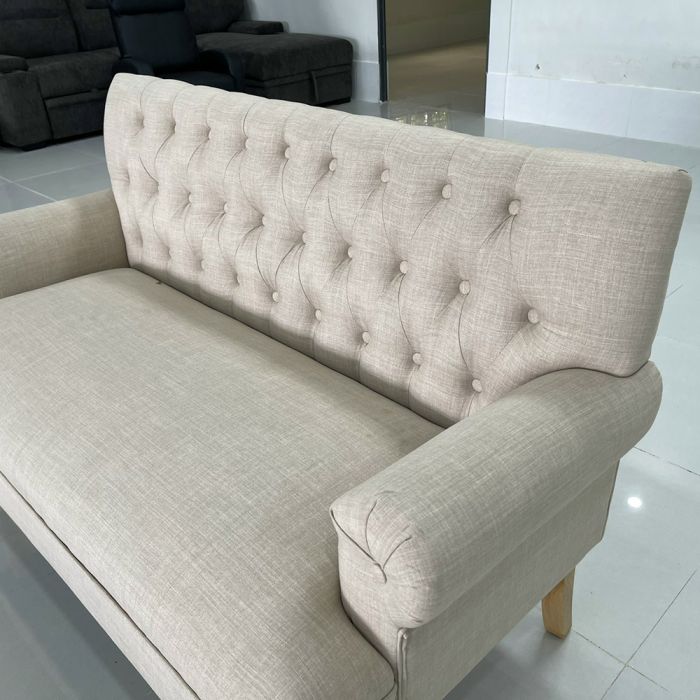 Sofa băng 170cm nệm bọc vải chân gỗ SFB022