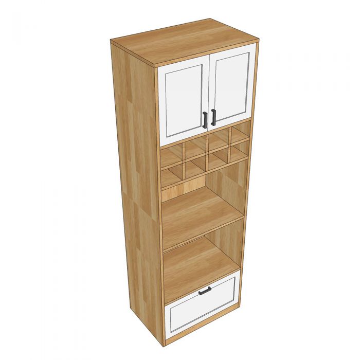 Tủ phòng ăn có hộc tủ gỗ tự nhiên TPA016