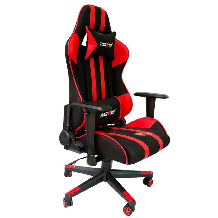 Ghế Gaming TS ngả lưng có tựa đầu màu đỏ đen MA034