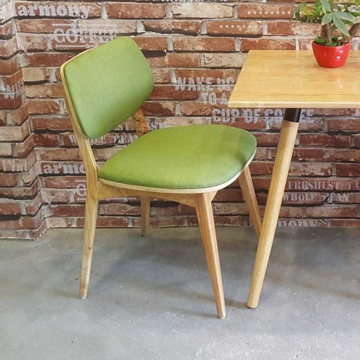 Ghế cafe, ghế ăn khung gỗ nệm vải GCF081