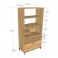 Tủ phòng ăn kết hợp tủ rượu gỗ tự nhiên KTBB005