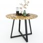 Combo bàn tròn 1m gỗ tràm và 4 ghế nệm Eames CBBA102