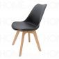 Combo bàn tròn 1m gỗ tràm và 4 ghế nệm Eames CBBA102