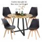 Combo bàn tròn 1m gỗ tràm và 4 ghế nệm Eames CBBA102