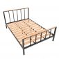 Giường ngủ khung sắt gỗ tự nhiên dày 17mm GN010