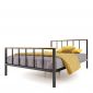 Giường ngủ khung sắt gỗ tự nhiên dày 17mm GN010