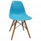 Ghế Eames chân gỗ lưng nhựa nhiều màu STCT001