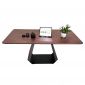 Bộ bàn ăn gỗ tràm 1m4 và 4 ghế da lưng cao CBBA012 