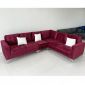 Sofa góc L260x160cm  nệm bọc vài màu đỏ SFL025
