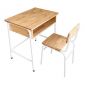 Bộ bàn ghế đơn trường học chân sắt gỗ cao su BGHS011