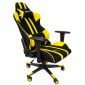 Ghế Gaming TS ngả lưng có tựa đầu màu vàng đen MA034 